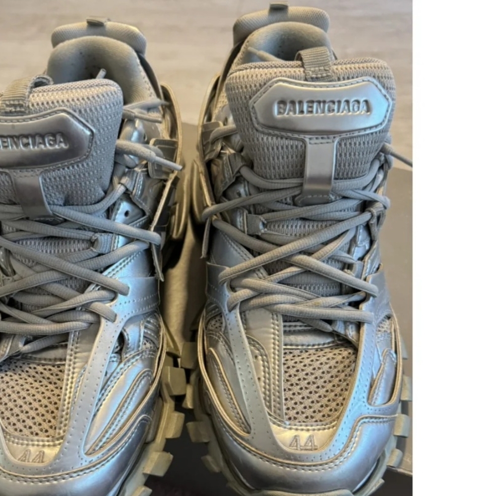 Balenciaga Silver Track Sneakers - Picture 2 of 3